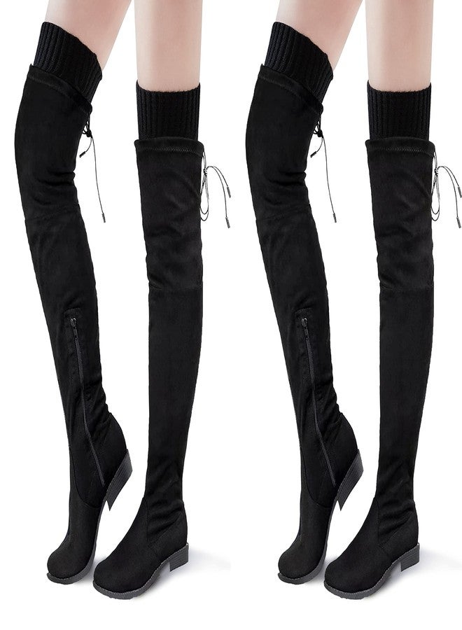 Pcavin Thigh High Socks for Women Cable Knit Over the Knee Boot Socks, Long Warm Leg Warmers Winter - Image 2